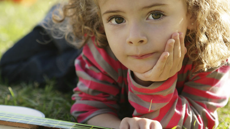Small child reading