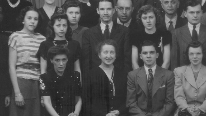 Vintage photo of Altoona Undergraduate Center staff members during World War II