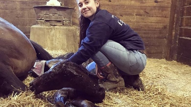 Paulina Oleinik and foal 