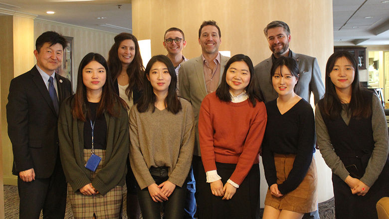 Exchange students from South Korea working with Penn State Altoona faculty