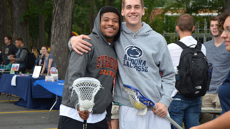 Two Penn State Altoona students enjoy the Involvement Fair