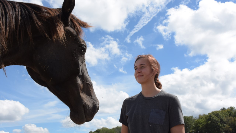 Pauline Oleinik and horse