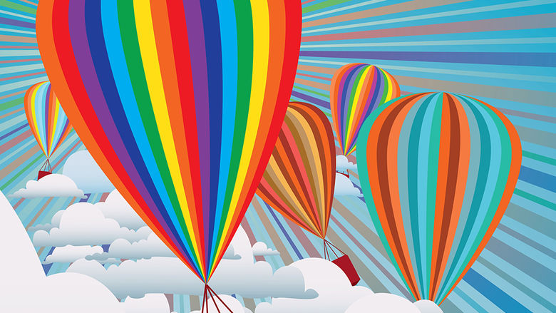 Illustration of hot air balloons