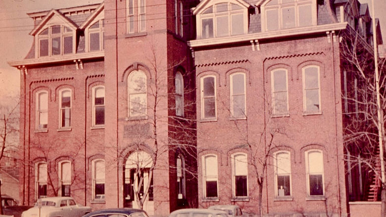 Vintage photo of the Webster School Building in Altoona