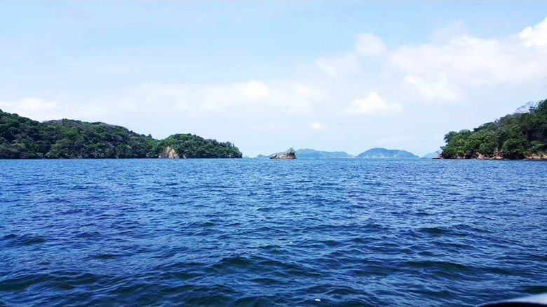 The Caribbean Sea off the coast of Panama