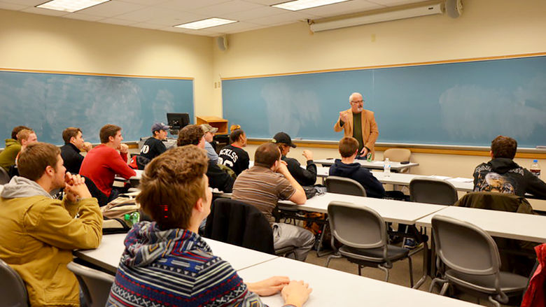 Bill White teaching a class
