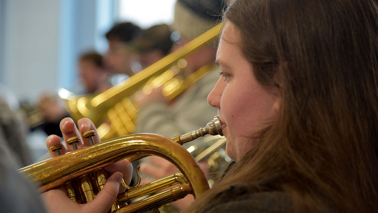 Alli Snyder began playing the mellophone in ninth grade. She is studying secondary education.