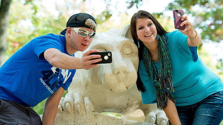 Selfies with the Lion Shrine