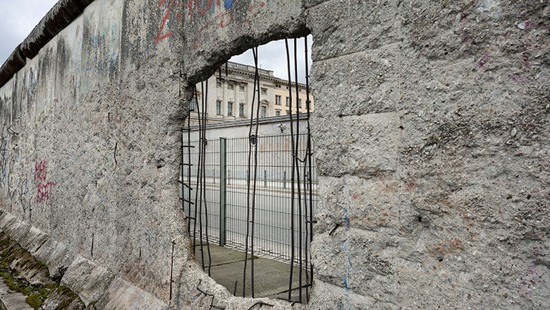 A hole in the Berlin Wall
