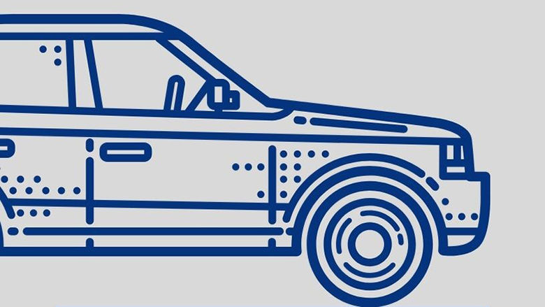 Graphic representation of a car