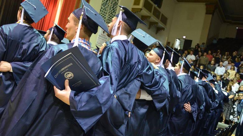 Graduates at Commencement