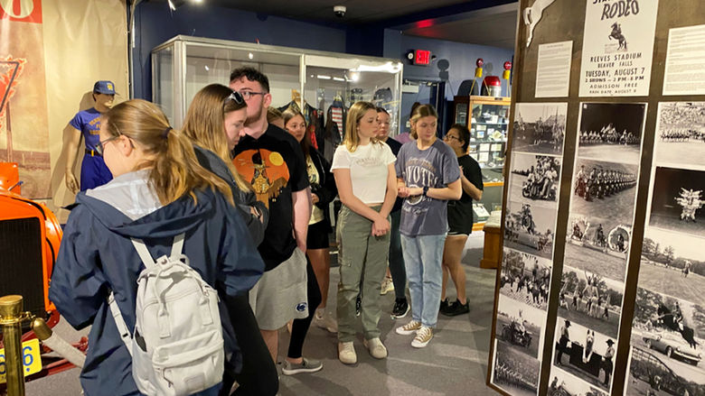 Students explore the Pennsylvania State Police Museum