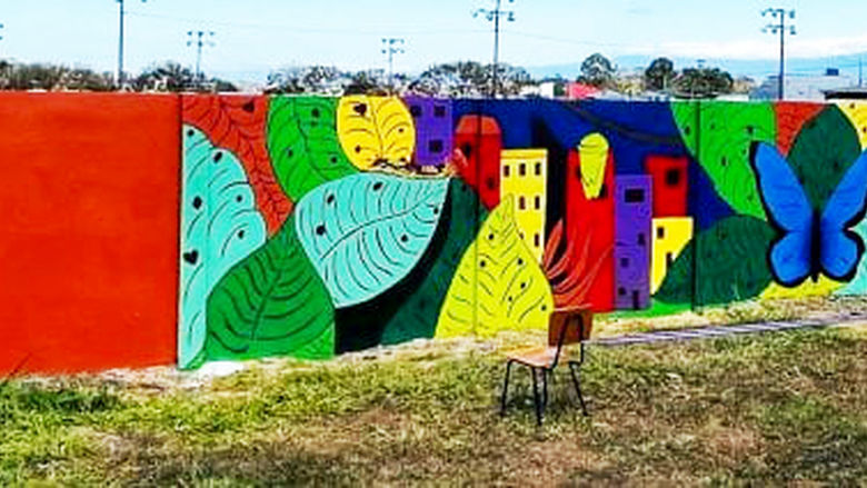 The daycare center’s wall in Costa Rica