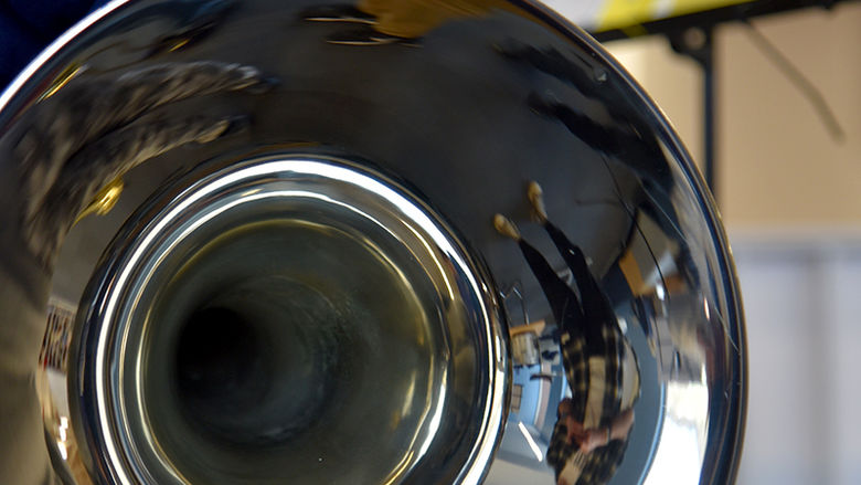 The bell of a mellophone