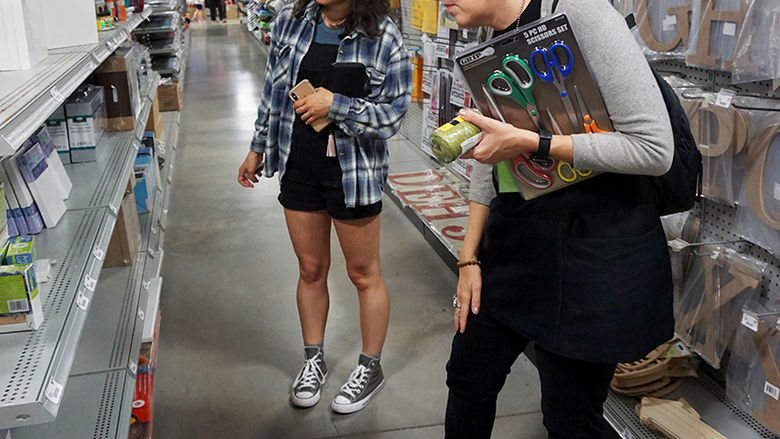 Student Madisyn Simington and Susan Marie Brundage