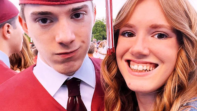 Sydney and Carson at Carson’s high school graduation