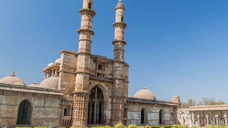 Jami Masjid mosque in Champaner historical city, Gujarat state, India