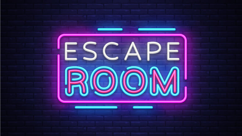 Escape Room in neon lights