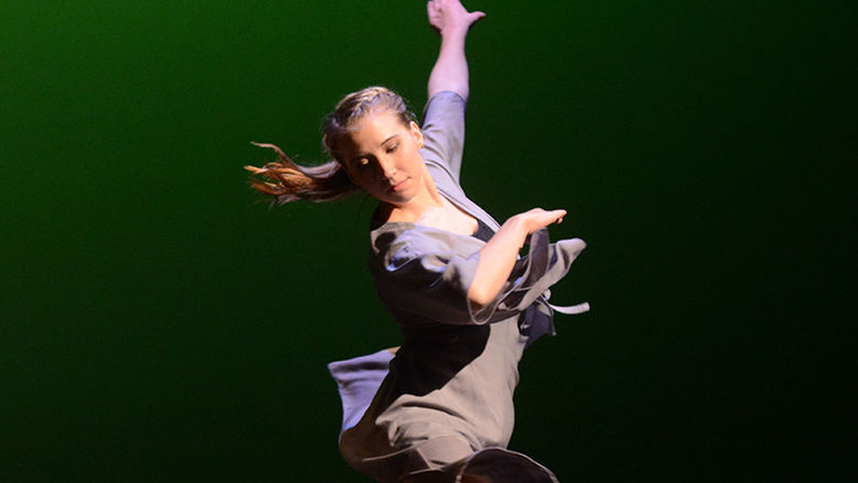 A dancer with the Ivyside Dance Ensemble performs