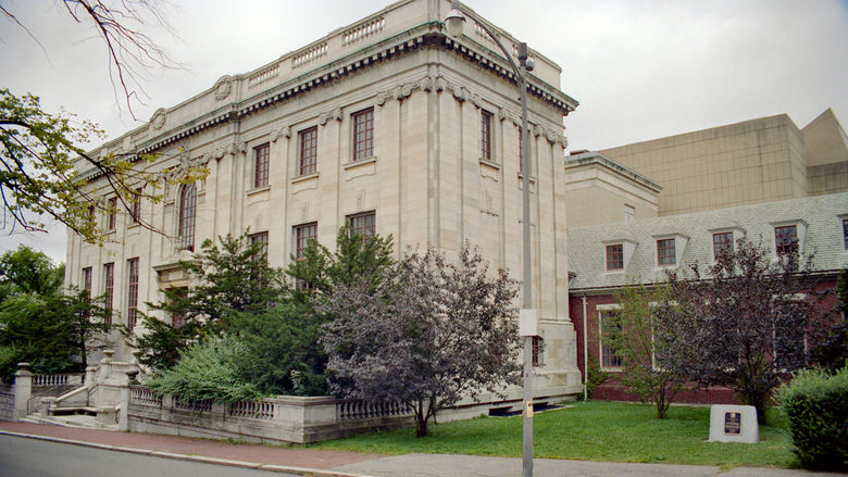 John Hay Library with the H. P. Lovecraft Memorial Plaque to the Right