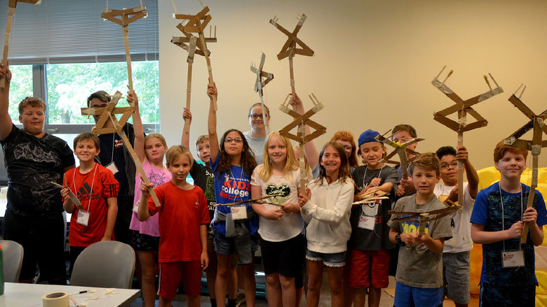 Students participate in Kids' College in summer 2019