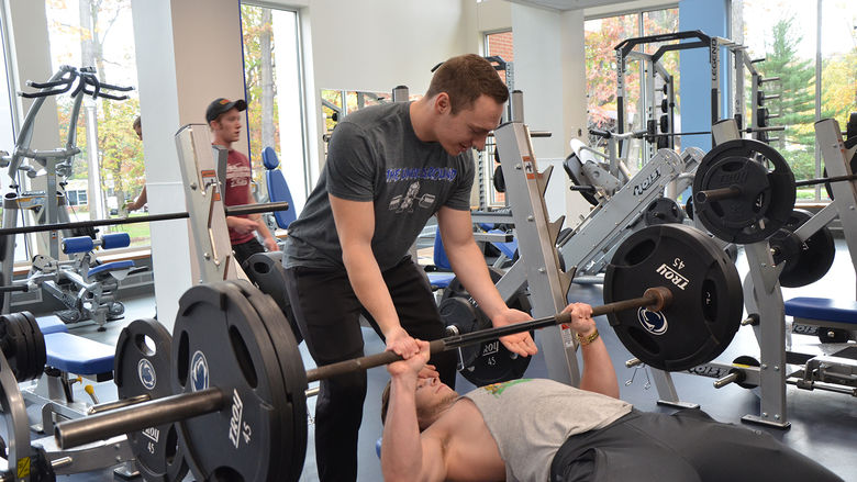 Kinesiology students at the Adler Athletic Complex
