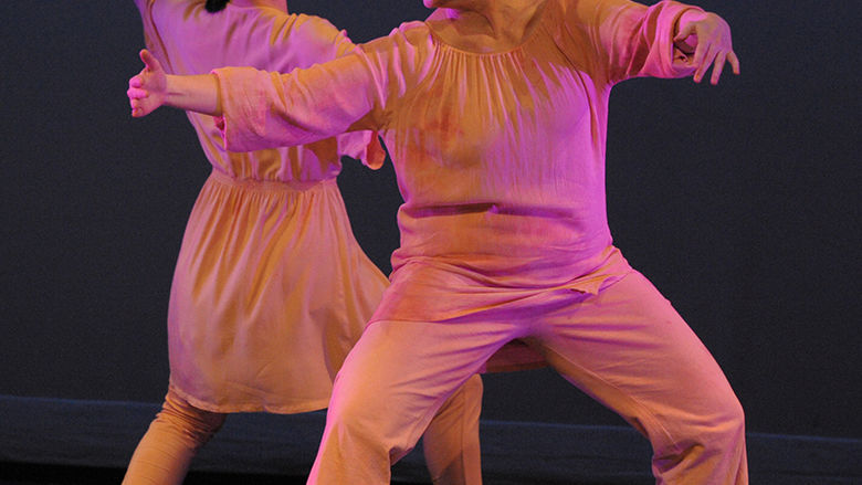 Faculty members Tingting Zhou and KT Huckabee perform as part of Ivyside Dance Ensemble 10th anniversary performance.