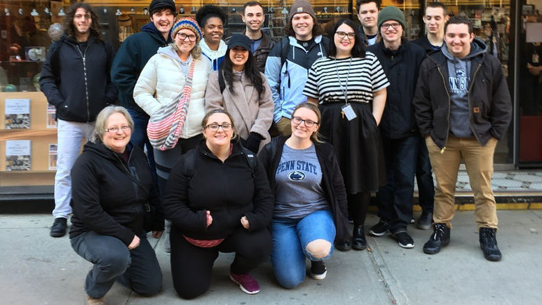 Penn State Altoona language and history students visiting NYC