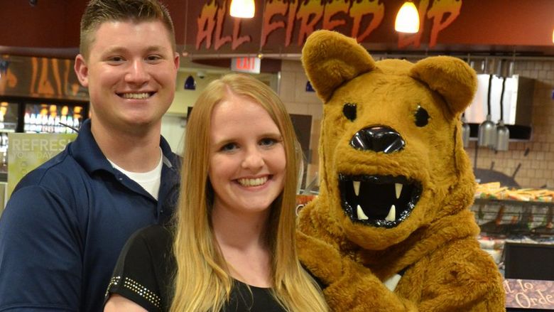Couple with Lion in Port-Sky Cafe