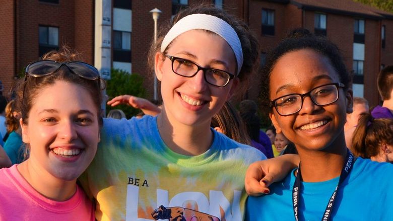 Students enjoying orientation activities