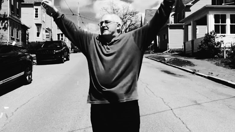 Tom Liszka, Penn State Altoona associate professor emeritus, interprets twirling and spinning.