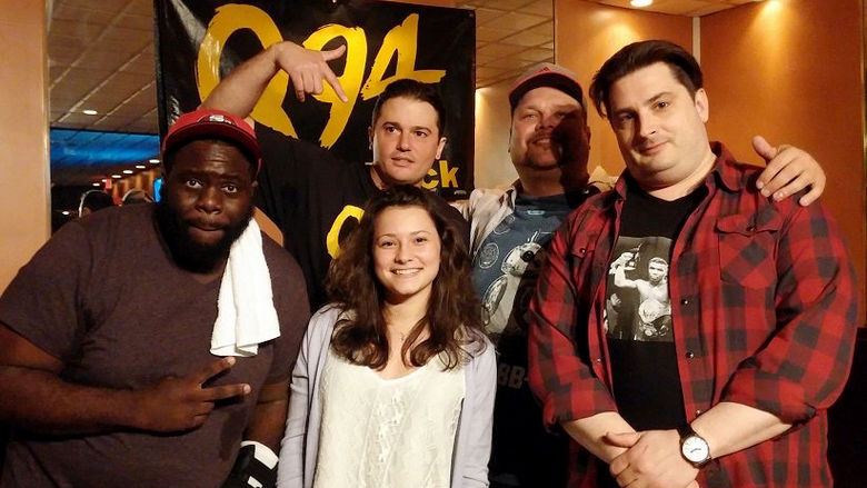Simington with other comedians at the Altoona Grand Hotel