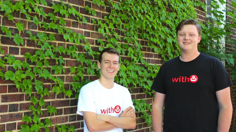 ALERTech and WithU co-founders Matt Pettinato and Andrew Brandt outside of Happy Valley LaunchBox in June of 2019