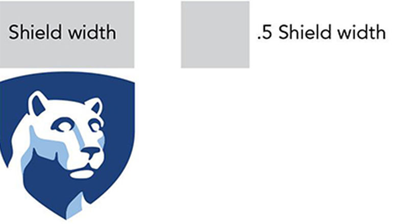 MInimum Clear Space Demonstration, showing the width of the mark and have of that size