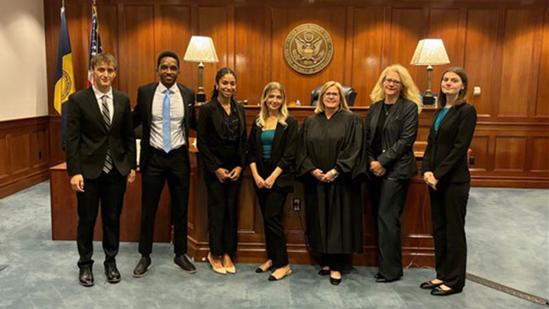 Dawson Coventry, Ray Ncube, Nathaly Garcia Mejia, Lydia Newman, Judge Haines, Federal Probation Officer Stacy Miller, and Caitlyn Shade.