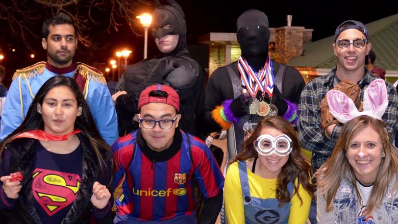Students participate in the annual Safe Trick-or-Treat event
