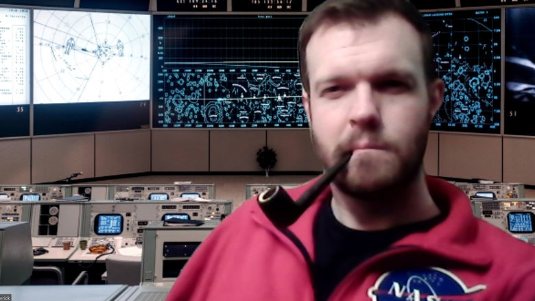 Jared Frederick in NASA gear