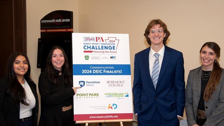 Four Penn State Altoona students compete in a state-wide innovation challenge