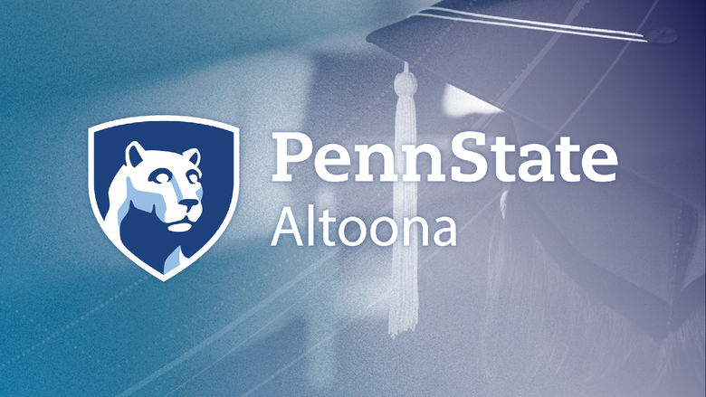 Penn State Altoona logo over a graduation cap