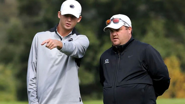 Logan Divald (left) and coach Tom Koehle (right)