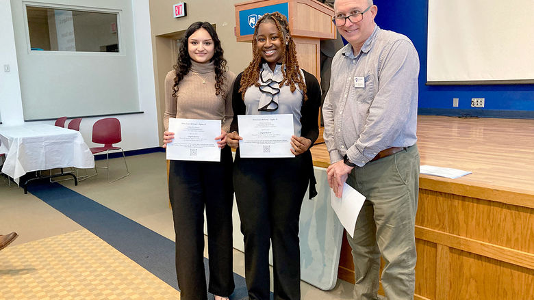 Penn State Altoona students Makaylah Bangura (right) and Yursa Haroon (left)