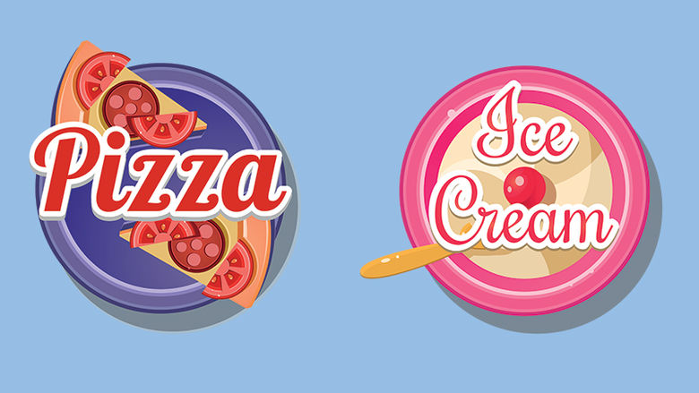 Pizza and Ice Cream graphics