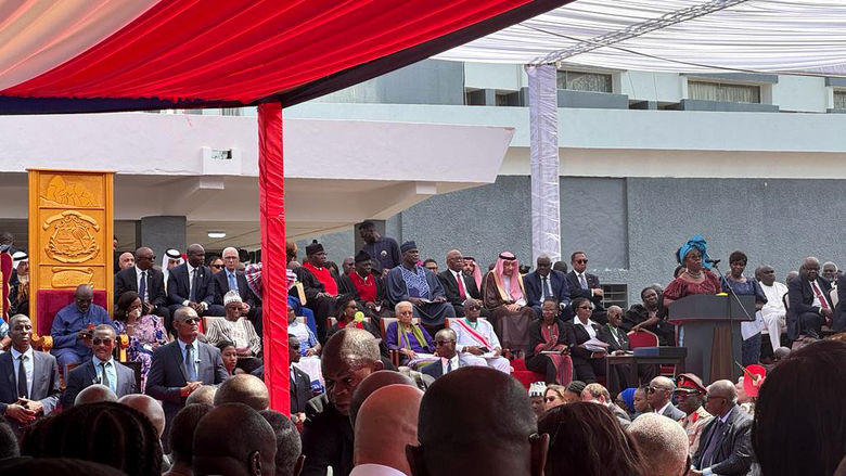 Patricia Jabbeh Wesley at the Liberian president's inauguration