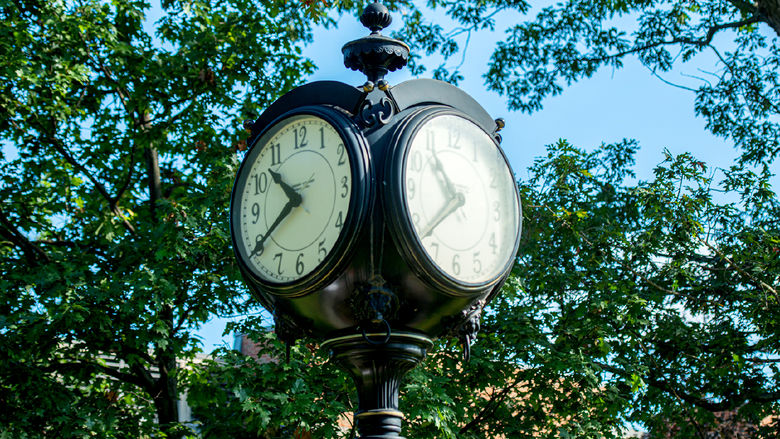 Railroad clock at Penn State Altoona