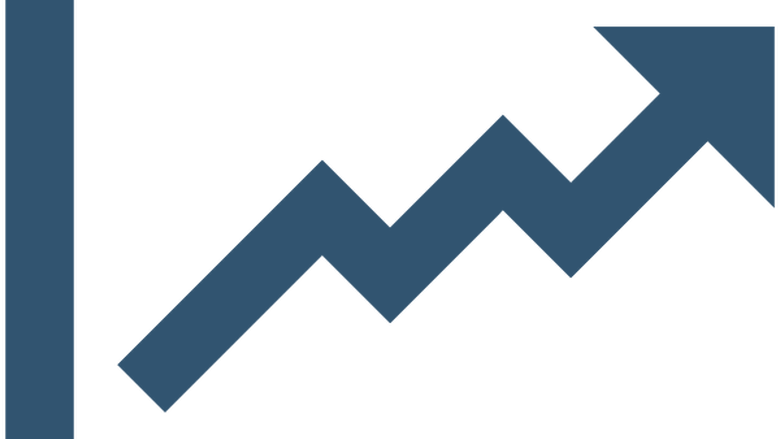 an icon representing a rising arrow on a chart
