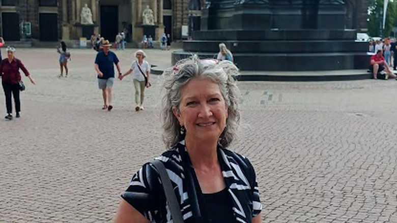 Petrulionis outside of the Dresden Opera House this past summer in Halle, Germany.