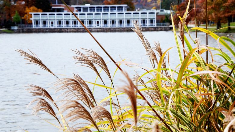 A fall photo of Altoona's Slep Student Center