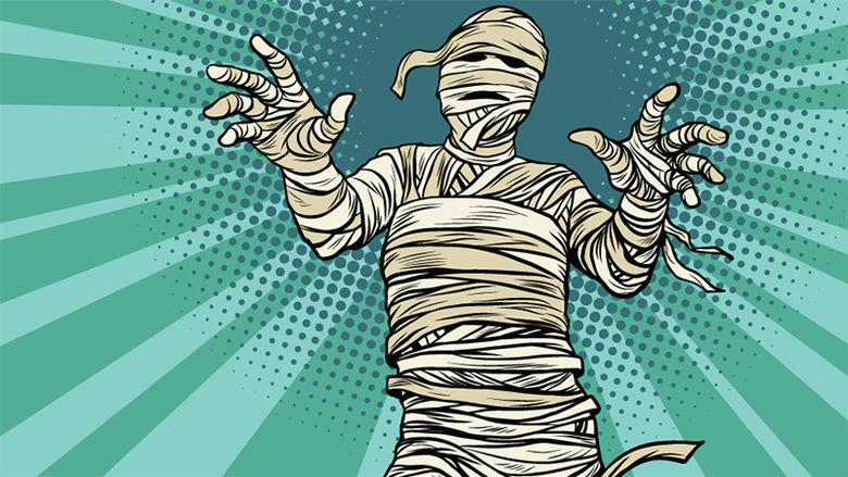 a graphic of a mummy