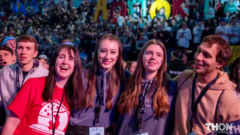 Neya (second from left) at THON 2023