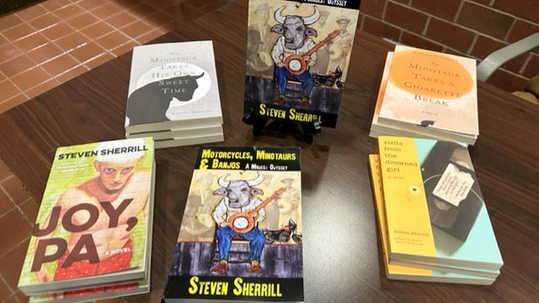 Books by Steve Sherrill, professor of English and Integrative Arts.
